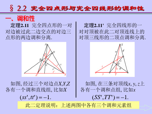 §-22-完全四点形与完全四线形的调和性解析