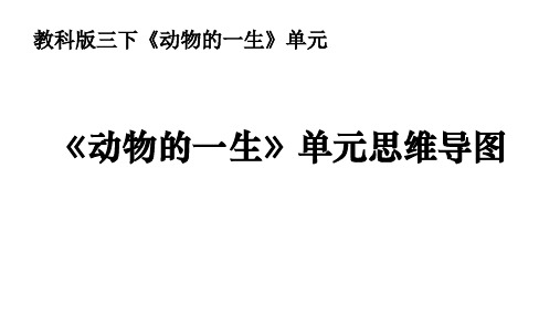 2020新教科版三年级下册科学第二单元动物的一生单元思维导图ppt课件