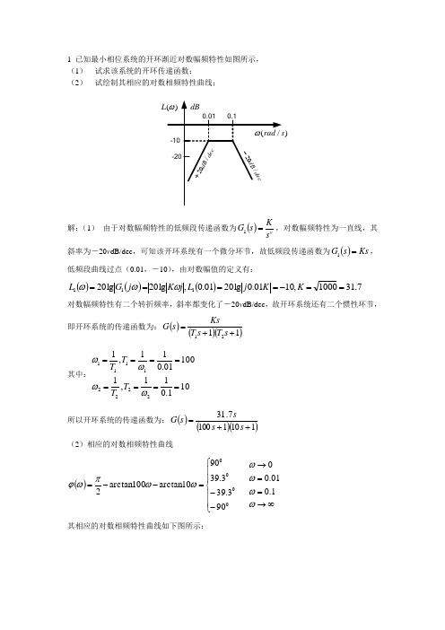 自控-第五章频域分析法习题课