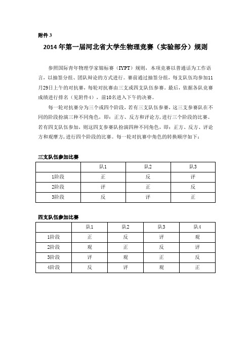 大学生物理竞赛规则