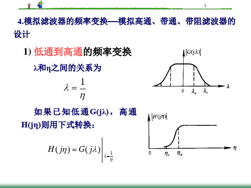 模拟高通带通滤波器设计