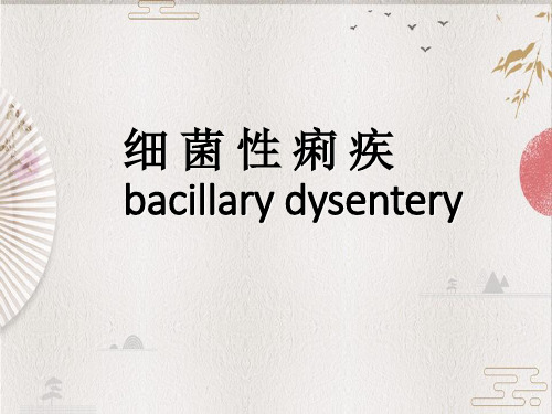【传染病精品讲稿】大课课件：细菌性痢疾