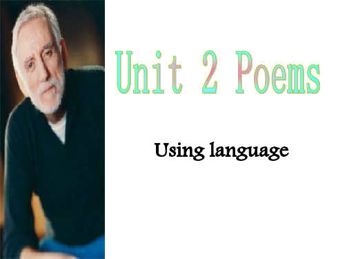 人教版英语选修6-Unit-2-poems-Using-language