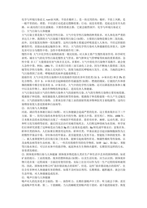 化学与环境污染论文