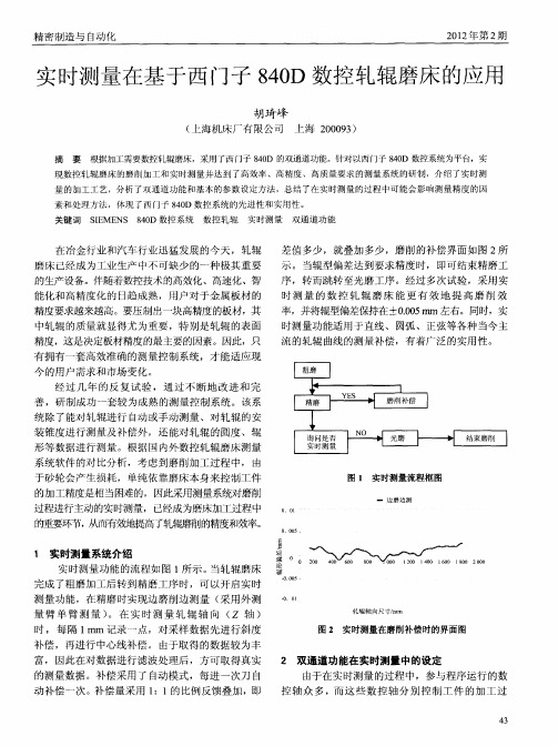 实时测量在基于西门子840D数控轧辊磨床的应用