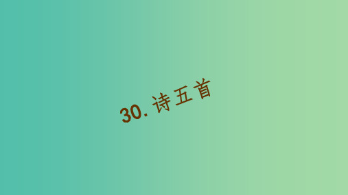 八年级语文下册 第六单元 30《诗五首》习题课件 (新版)新人教版