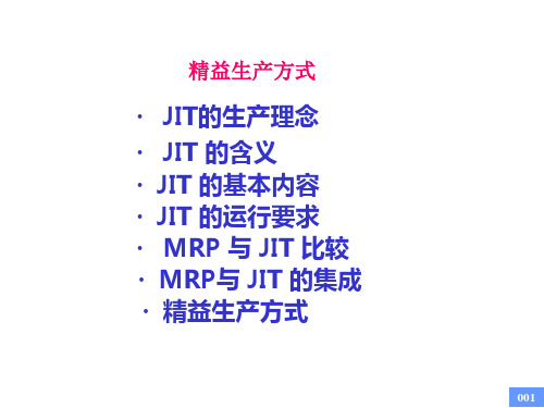 精益生产方式JIT教案