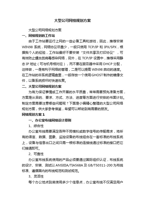 大型公司网络规划方案