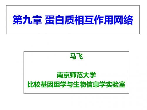 第九章蛋白质相互作用网络4