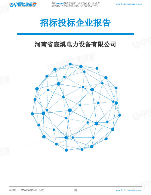 河南省宸溪电力设备有限公司-招投标数据分析报告