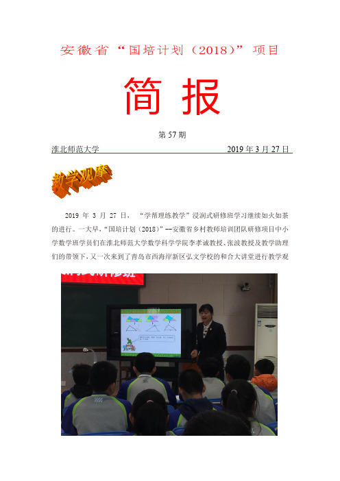 安徽省国培计划(2018)项目