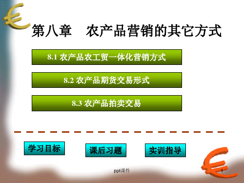 【学习课件】第七章农产品营销的其它方式