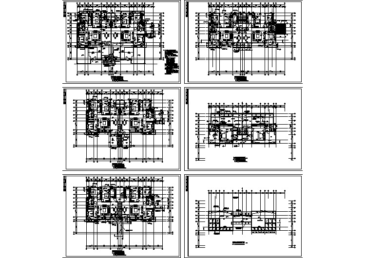 单体洋房单体建筑cad平面设计施工图纸