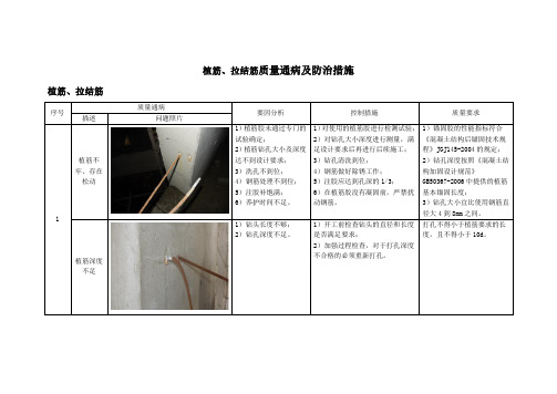 植筋、拉结筋质量通病及防治措施