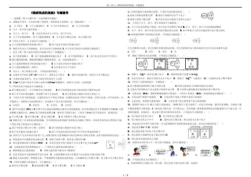 第三单元《物质构成的奥秘》专题辅导