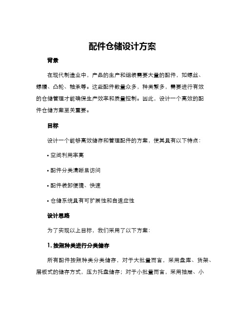 配件仓储设计方案