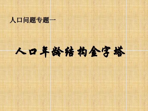 人口年龄结构金字塔