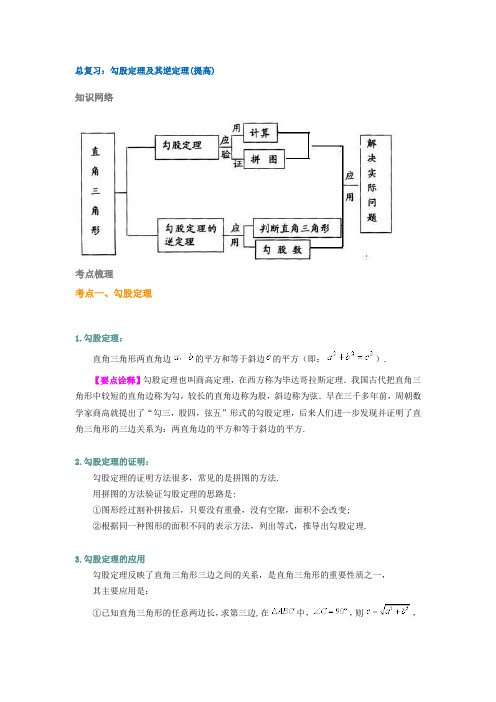 北京四中数学总复习资料(勾股定理和逆定理)