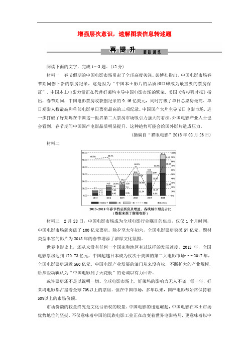 2019年高考语文大二轮复习 第四章 新闻阅读 提分点二 增强层次意识,速解图表信息转述题再提升训练