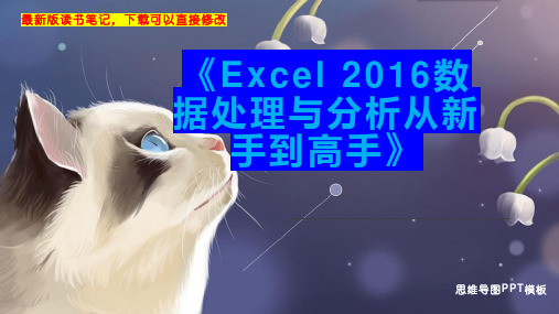 《Excel 2016数据处理与分析从新手到高手》读书笔记思维导图