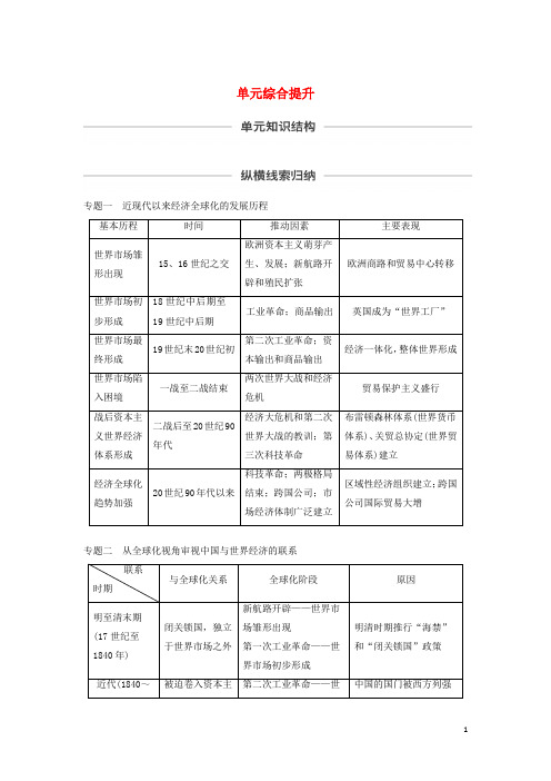 高考历史大一轮复习第十六单元单元综合提升教案含解析新人教版