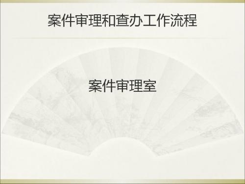 案件审理和查办工作流程课件(PPT 61张)