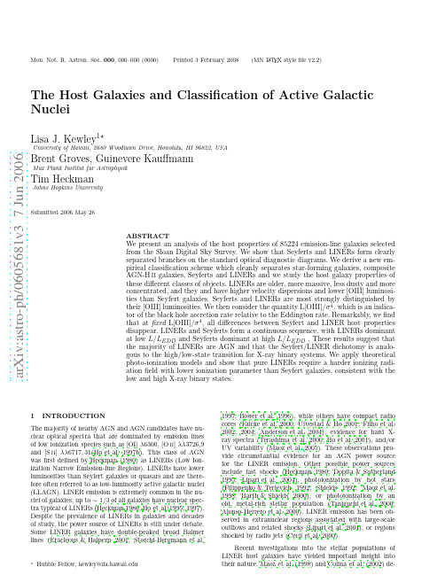 The Host Galaxies and Classification of Active Galactic Nuclei