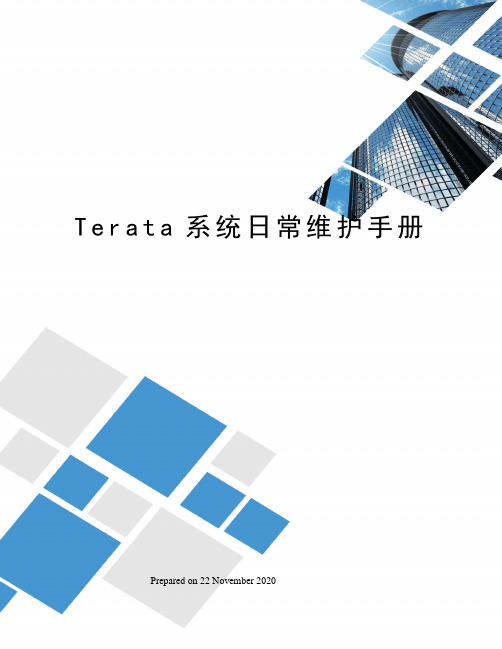 Terata系统日常维护手册