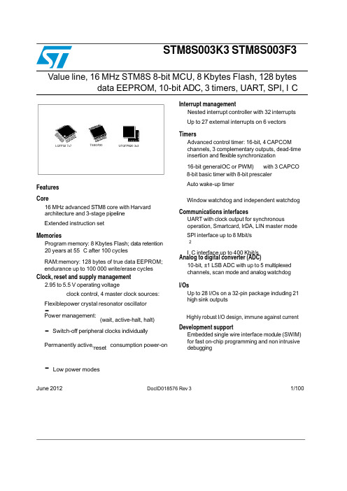 stm8s003f3p6数据手册_引脚定义_原理功能