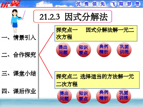 一元二次方程的解法 因式分解法PPT课件