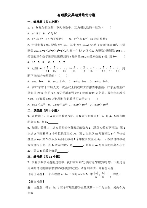 有理数及其运算培优专题