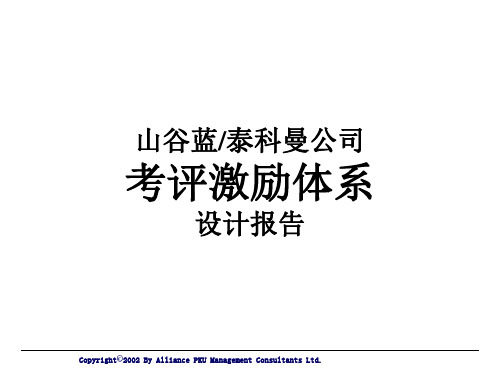 北大纵横—山谷蓝组织变革(多个)-考评体系设计方案报告-孙彤版