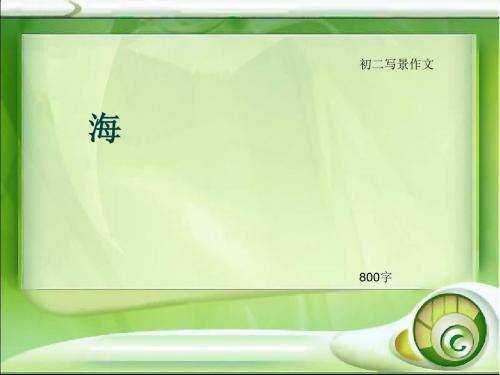初二写景作文《海》800字(总12页PPT)