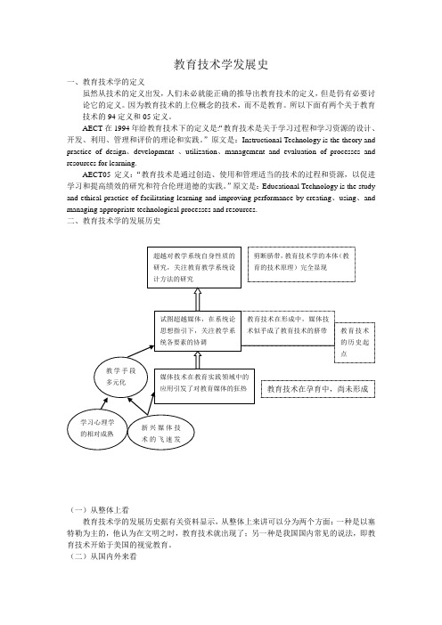 教育技术学的发展历程