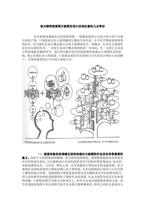 室内装饰效果图方案图的设计应该注意的几点常识