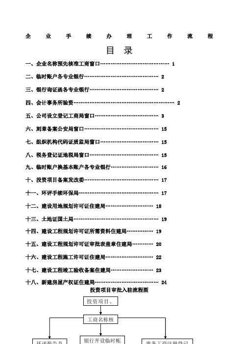 企业入驻手续办理流程新