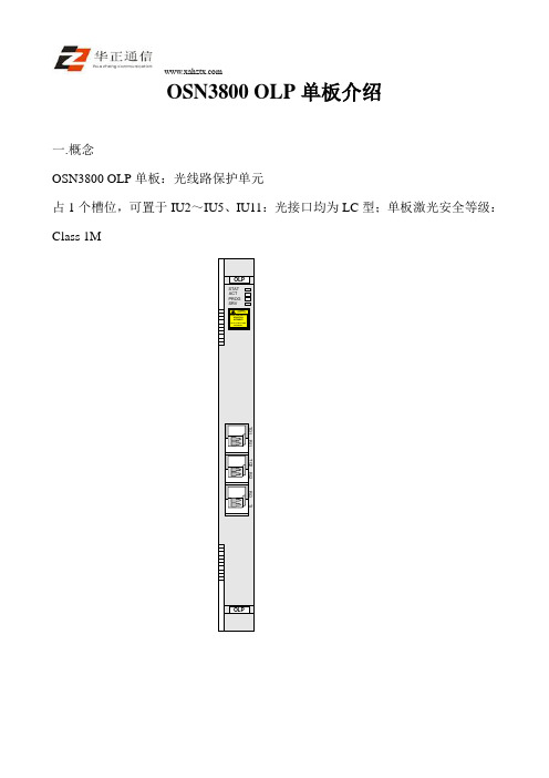 OSN3800OLP单板介绍