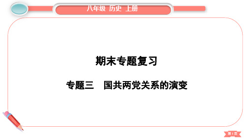 人教版初中历史期末专题复习  专题3 国共两党关系的演变