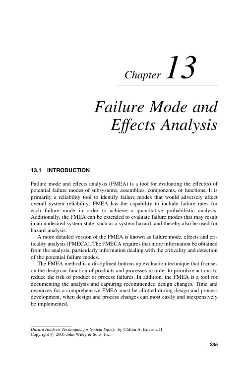 《风险评价技术及方法》 13._Failure_Mode_and_Effects_Analysis