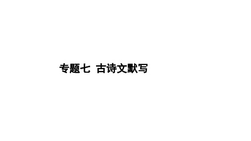 2024年中考语文二轮专题复习：《古诗文默写》课件(共53张PPT)