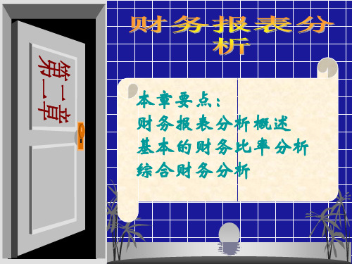 财务报表分析概述ppt64页bnzw