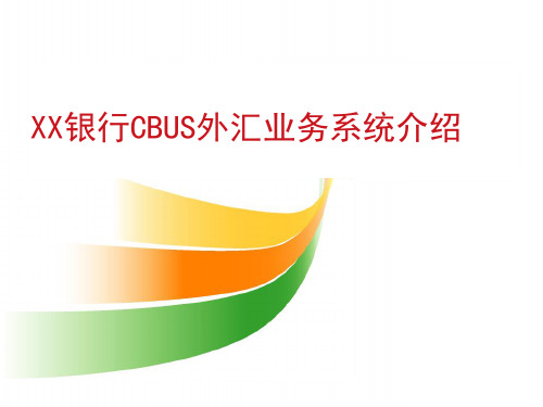 银行职业培训课件：外汇CBUS培训