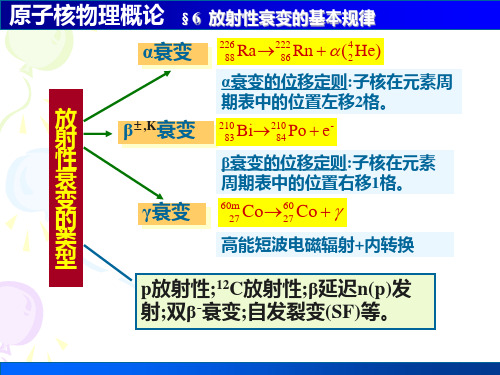 放射性衰变的基本规律