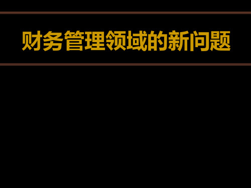 试论财务管理领域的新问题(ppt 55页)