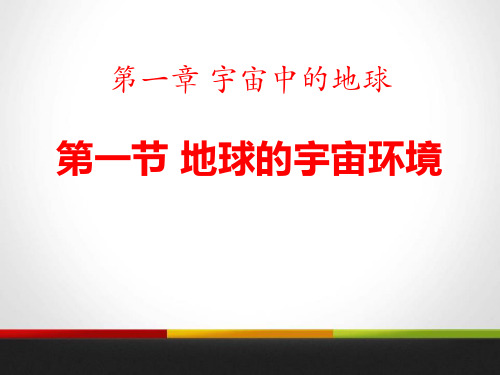 人教版高中地理必修一第一章 第一节 地球的宇宙环境 PPT课件