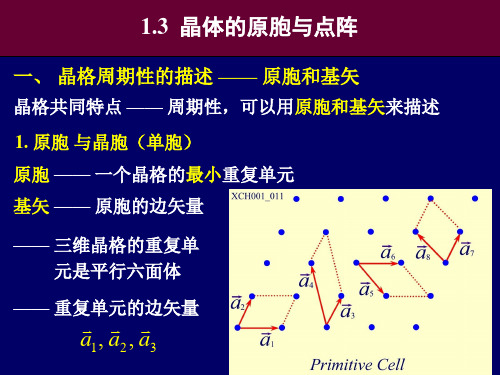 晶体学第一章晶胞与点阵