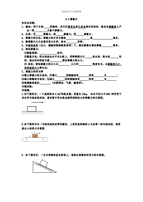 8.3摩擦力作图题专题