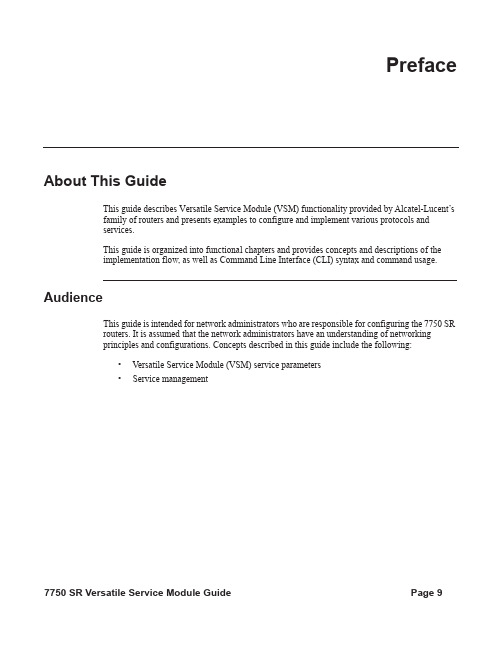 7750 SR Versatile Service Module Guide