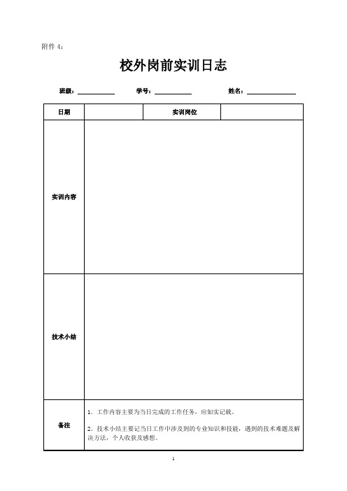 13-14(1)校外岗前实训提交资料格式