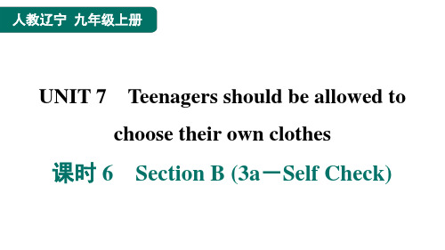 Unit7SectionB(3a-SelfCheck)课件人教版英语九年级全册